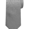 Pronto Uomo Narrow Tie, Tonal Silver Paisley