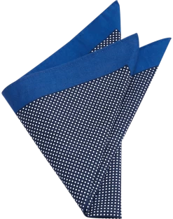 Joseph Abboud Pocket Square, Navy Dot