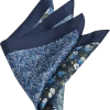 Joseph Abboud Silk Pocket Square, Navy Multi Pattern Floral