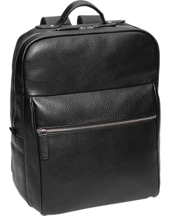 Joseph Abboud Pebble Leather Backpack, Black
