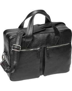 Joseph Abboud Pebbled Briefcase, Black