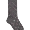Egara Socks, Charcoal Argyle