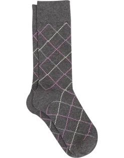 Egara Socks, Charcoal Argyle