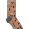 Egara Mid-Calf Socks, Tan Basketball