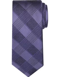 Calvin Klein Narrow Tie, Violet Tonal Plaid