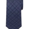 Calvin Klein Narrow Tie, Blue Tonal Plaid