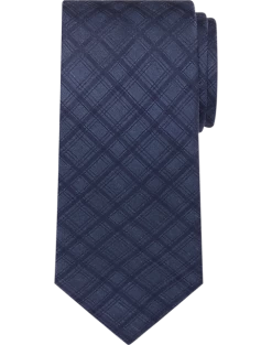 Calvin Klein Narrow Tie, Blue Tonal Plaid