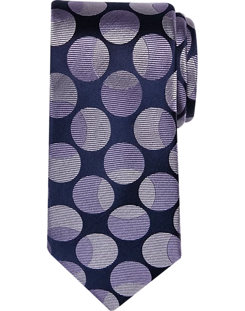 Awearness Kenneth Cole Narrow Tie, Purple Overlapping Dot