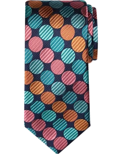 Awearness Kenneth Cole Narrow Tie, Teal Ribbed Dot