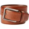 Joseph Abboud Feather Edge Leather Belt, Cognac