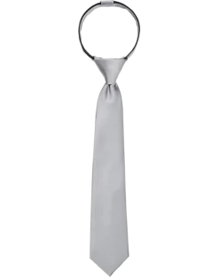 Egara Boys Zipper Tie, Silver