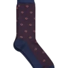Egara Blue And Burgundy Color Burst Socks, 1 Pair