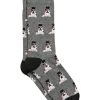 Egara Socks, Gray Dog With Top Hat