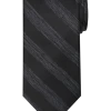 Pronto Uomo Narrow Tie, Black Stripe