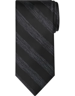 Pronto Uomo Narrow Tie, Black Stripe