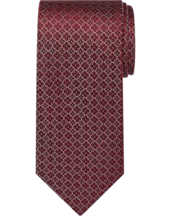 Joseph Abboud Narrow Tie, Burgundy Mini Floral