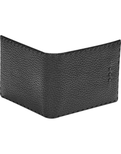 Joseph Abboud Bi-Fold Pebbled Leather Wallet, Brown