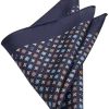 Joseph Abboud Pocket Square, Blue Mini Retro Pattern