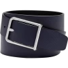 Joseph Abboud Leather Casual Belt, Navy Abstract Geometric