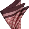 Joseph Abboud Pocket Square, Burgundy Medallion