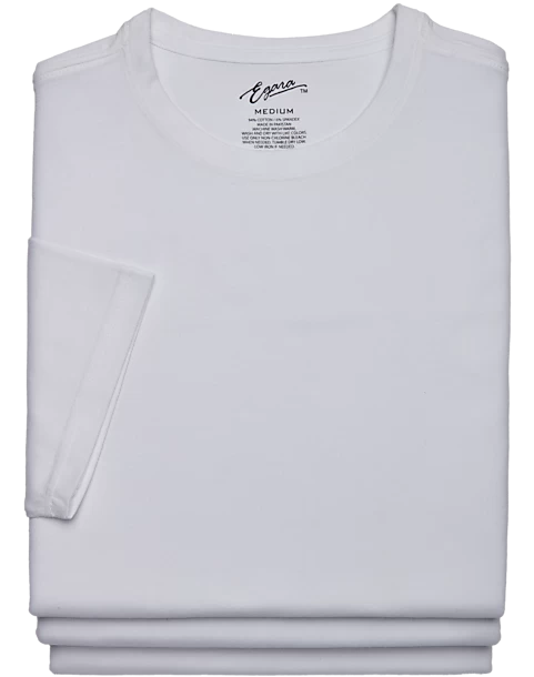 Egara Slim Fit Crewneck T-Shirt, 3-Pack, White