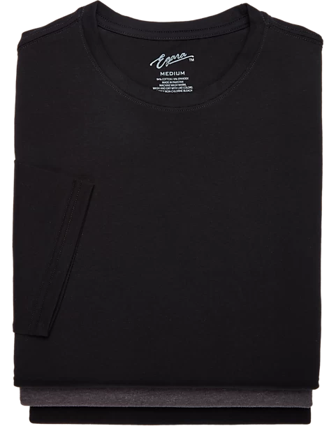 Egara Slim Fit Crewneck T-Shirt, 3-Pack, Black