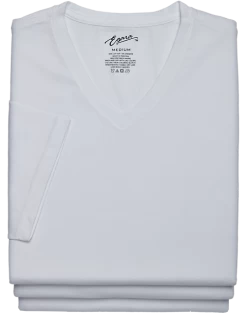 Egara Slim Fit V-Neck T-Shirt, 3-Pack, White