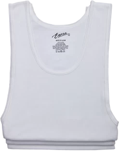 Egara Slim Fit Tank Top, 3-Pack, White
