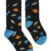 Egara Adult & Child Socks 2-Pack, Black & Blue Space Life