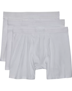 Egara Slim Fit Boxer Briefs, 3-Pack, White