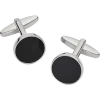 Pronto Uomo Black Onyx Round Cufflinks