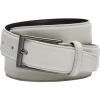 Egara Feather Edge 32mm Faux Leather Belt, White