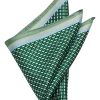 Pronto Uomo Pocket Square, Green Check
