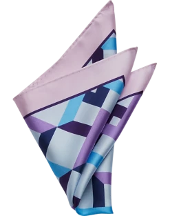 Pronto Uomo Pocket Square, Purple Crisscross