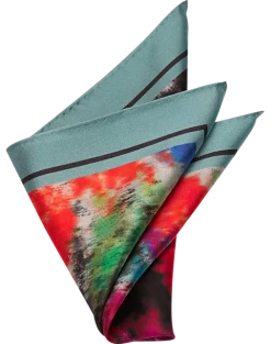 Joseph Abboud Pocket Square, Olive Contemporary Pattern