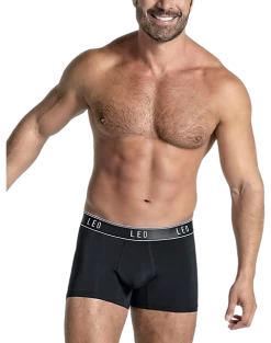 Leo By Leonisa Microfiber Trunks, Black