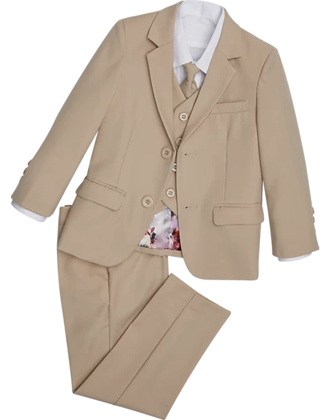 Peanut Butter Collection Slim Fit Toddlers Tuxedo, Sand