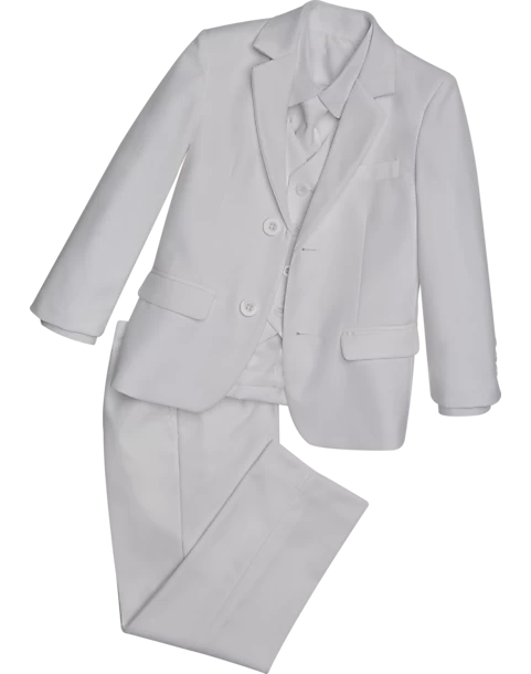 Peanut Butter Collection Slim Fit Toddlers Tuxedo, Pearl White