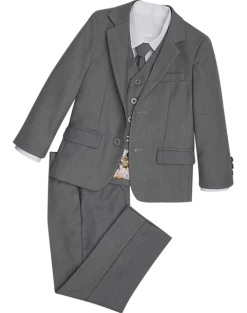 Peanut Butter Collection Slim Fit Toddlers Tuxedo, Heather Gray