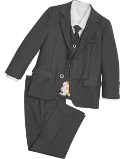 Peanut Butter Collection Slim Fit Toddlers Tuxedo, Charcoal
